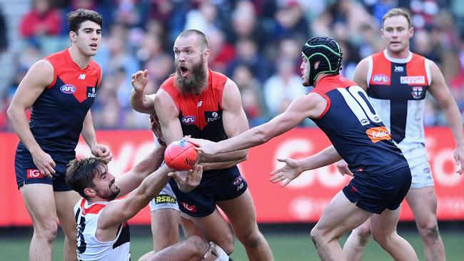 Max Gawn starred but it wasn’t enough. Pic: Getty Images