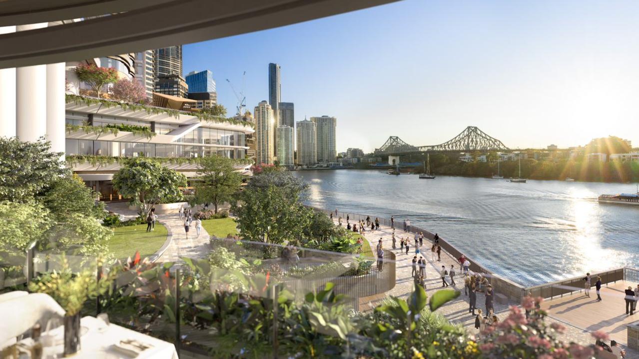 An artist's impression of Dexus' $2.1bn Waterfront Brisbane project.