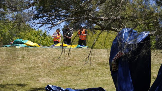 Scene at Hillcrest Primary School in Devonport where six children were killed. Picture: Rob Burnett