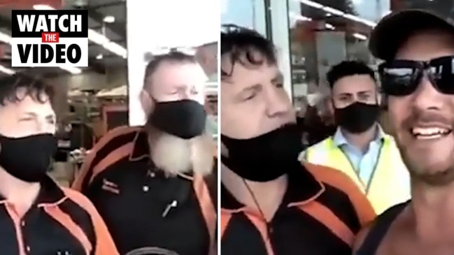 Worker praised after anti-mask scuffle