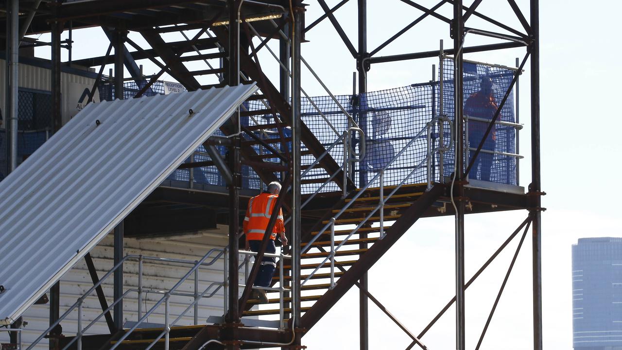 No work is being done on the Brisbane Cross River Rail Boggo Rd construction site on Wednesday. Picture: NCA NewsWire/Tertius Pickard