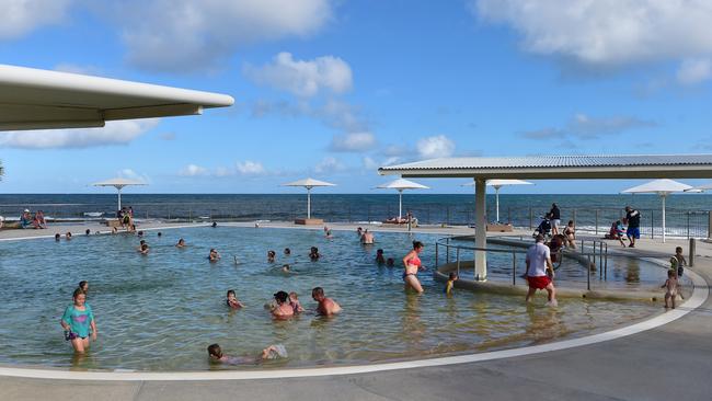 The public pool at Kings Beach is one of Sunshine Coast’s main attractions..