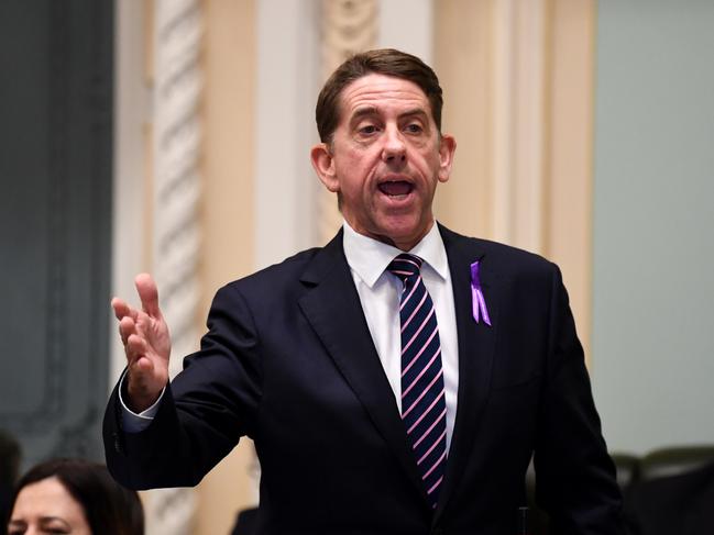 BRISBANE, AUSTRALIA - NewsWire Photos - MARCH 11, 2021.Queensland Treasurer Cameron Dick speaks during Question Time at Parliament House.Picture: NCA NewsWire / Dan Peled