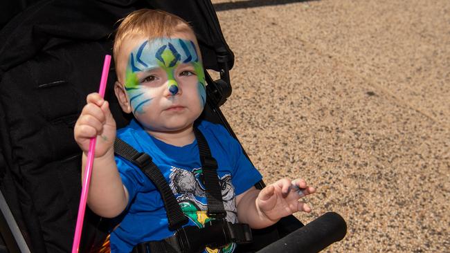 Dusty as Territorians celebrating all things in 2024 at the Darwin Waterfront. Picture: Pema Tamang Pakhrin