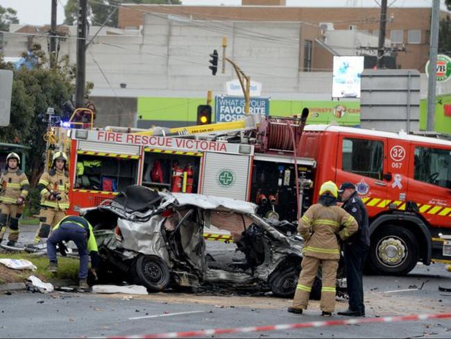 Fireys heard the collision from their station and raced to the scene of a horrific crash that claimed the lives of Nepalese couple Santosh Adhikari and Pratima Thapa Adhikari. Picture: Andrew Henshaw