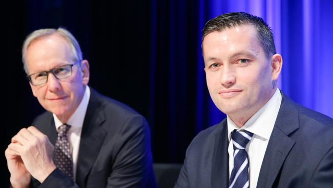 Geoff Wilson and Matthew Haupt of Wilson Asset Management (WAM). Picture: Renee Nowytarger