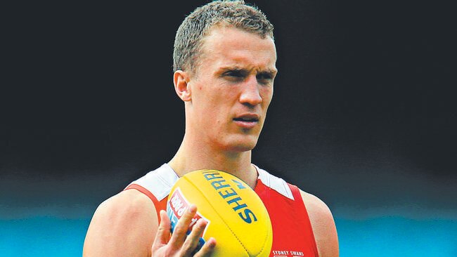 Ted Richards during Sydney Swans training. Picture: Mark Evans