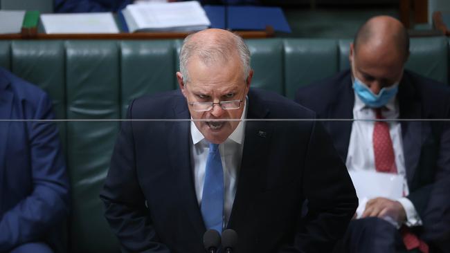 Prime Minister Scott Morrison during Question Time this week. Picture: NCA NewsWire / Gary Ramage