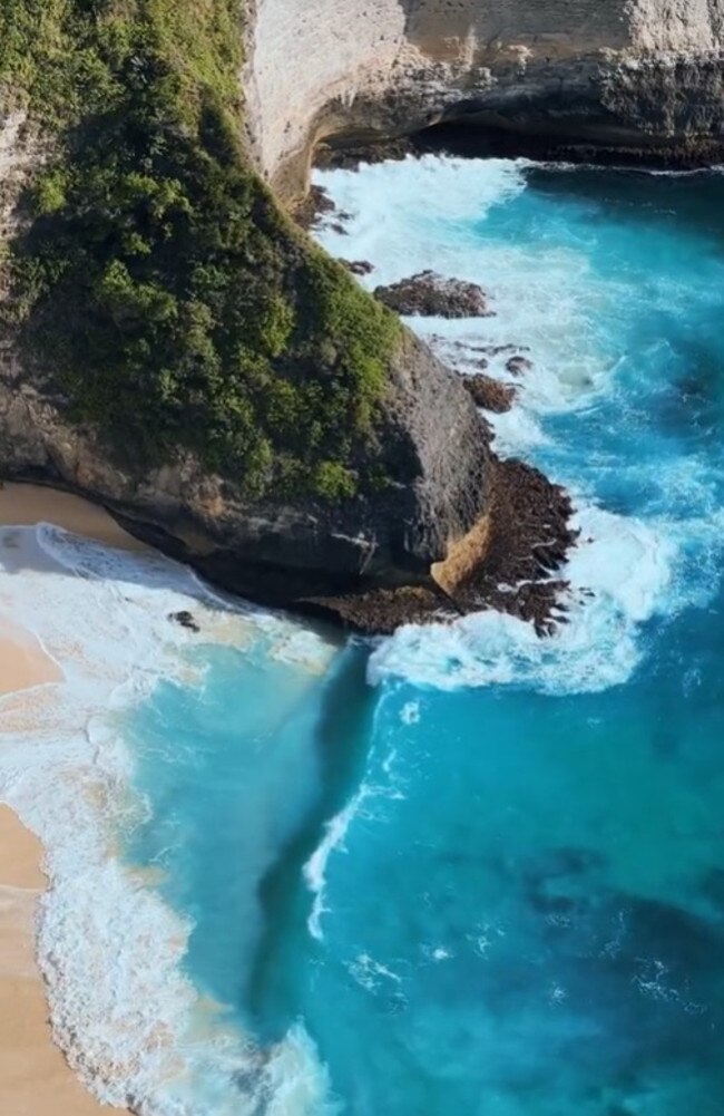 Tourists have been warned not to swim in water following a recent spate of injuries and deaths due to strong currents and high waves. Picture: TikTok