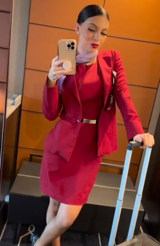 Virgin Australia cabin crew member Ashlee Rogers was left to clean up food scraps, biscuits, plastic bottles and paper scattered across the floor after a Gold Coast flight.