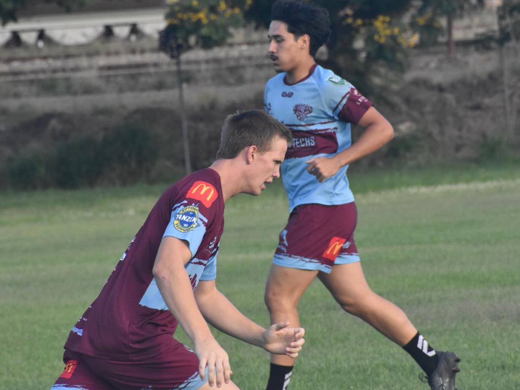 CQ Capras under-19 squad at a pre-season training session at Kettle Park, Rockhampton, on December 18, 2024.