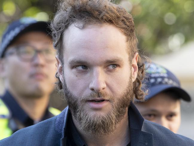 ADELAIDE, AUSTRALIA - NewsWire Photos - MAY 20, 2024: Neo Nazi Joel Davis on bail is seen leaving the Adelaide Magistrates court.Picture: NO BY-LINE/ Newswire