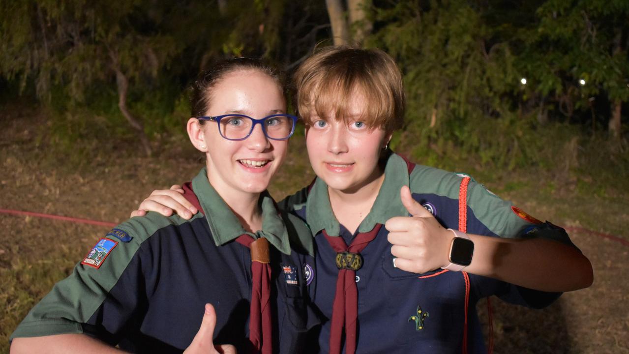 Rockhampton police officers and fire crews visited the Mount Archer Scout Group on Wednesday March 3, 2021. Photos: Vanessa Jarrett