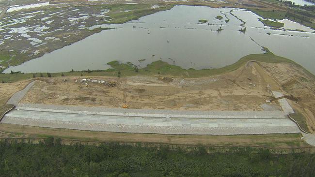 Works at Penrith Lakes include Weir 3, which is 420m long. During floods, the system will absorb millions of litres of flood water via specially constructed weirs and released gradually.