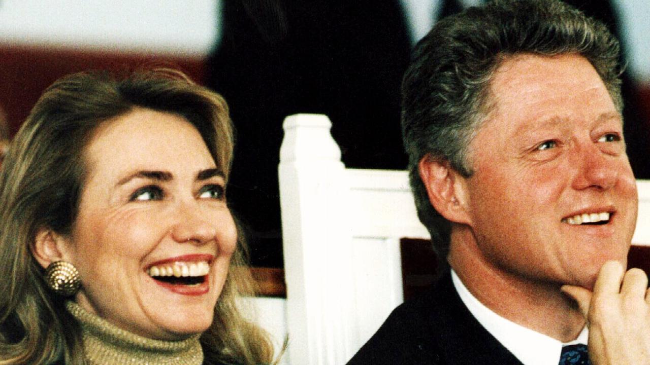 Bill Clinton with wife Hillary Rodham Clinton during his 1992 presidential campaign. Picture: Sportsphoto Agency.