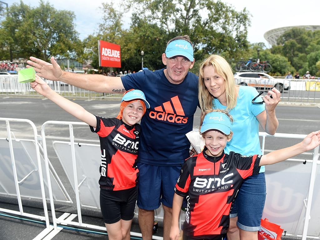 Caleb Johnstone, Tony Johnstone, Sharmaine Johnstone and Zakk Johnstone ready to support BMC. Photo: Tom Huntley.