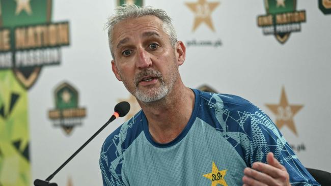 Jason Gillespie said he was blindsided by decisions made when he was Pakistan’s Test coach. (Photo by Asif HASSAN / AFP)