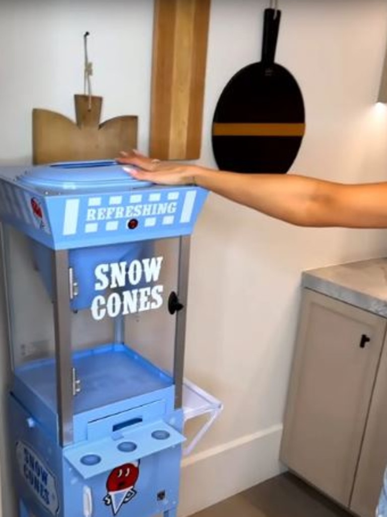 She even has a snow cone machine. Picture: Khloé Kardashian/YouTube