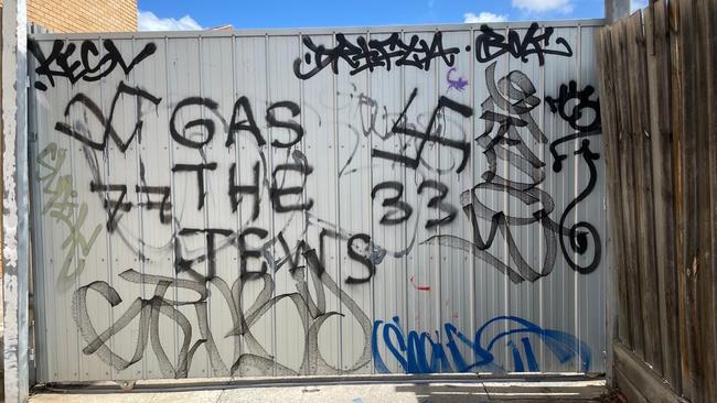 Anti-Semitic graffiti in Melbourne this month