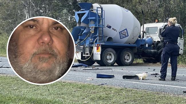 Gavin Hussey had been driving a Mitsubishi Lancer when it collided with a cement truck at a bend in the roadway on Shute Harbour Rd near Myrtle Creek.