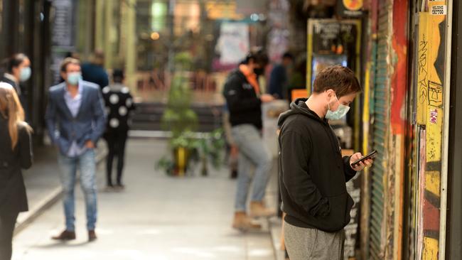 Once busy CBD arcades are almost deserted.