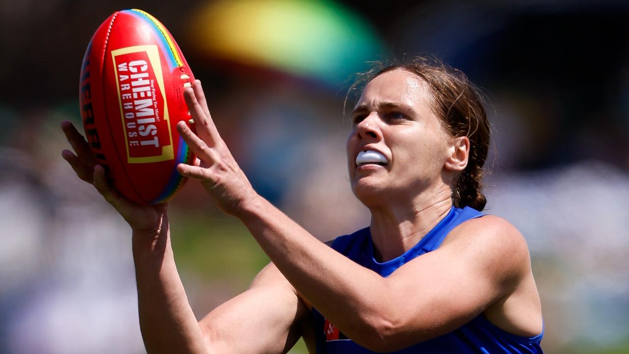 Jasmine Garner dominated again for North Melbourne. Picture: Dylan Burns/AFL Photos