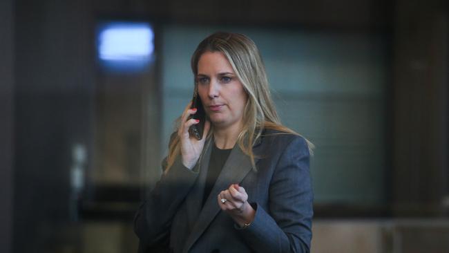 Jarryd Hayne's Lawyer Lauren MacDougall on Wednesday. Picture: NewsWire / Gaye Gerard