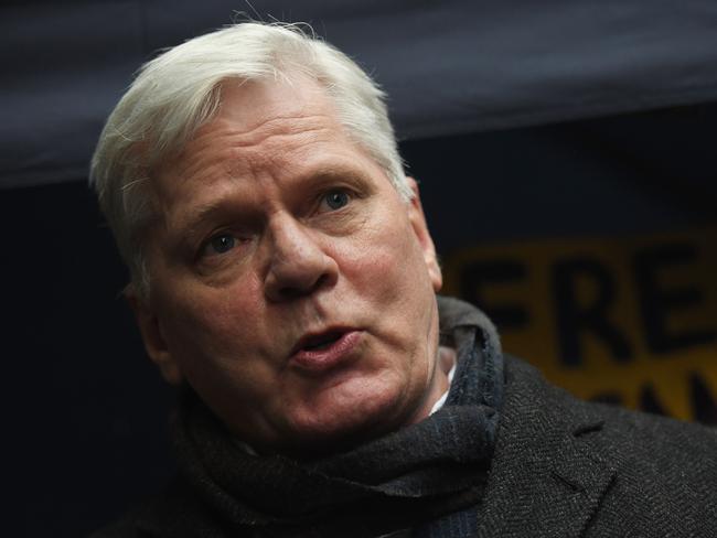 WikiLeaks editor-in-chief Kristinn Hrafnsson in London on Monday. Picture: Getty Images