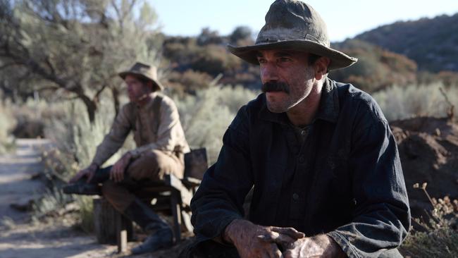 Actor Daniel Day-Lewis in scene from 2007 film There Will Be Blood which was based on Upton’s 1927 novel Oil!