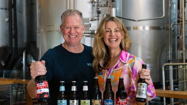 Burleigh Brewing named as one of the best beers in the world at World Beer Championships. Brennan Fielding and Peta Fielding. Photo: Supplied