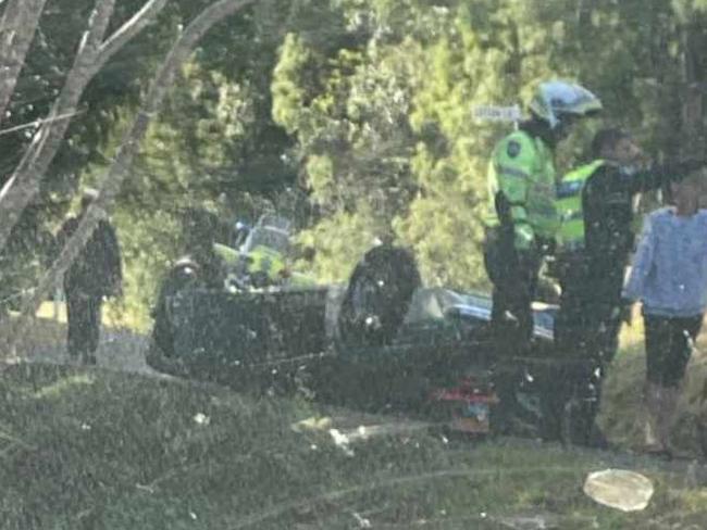 Man taken to hospital after car rolls in centre of Imbil