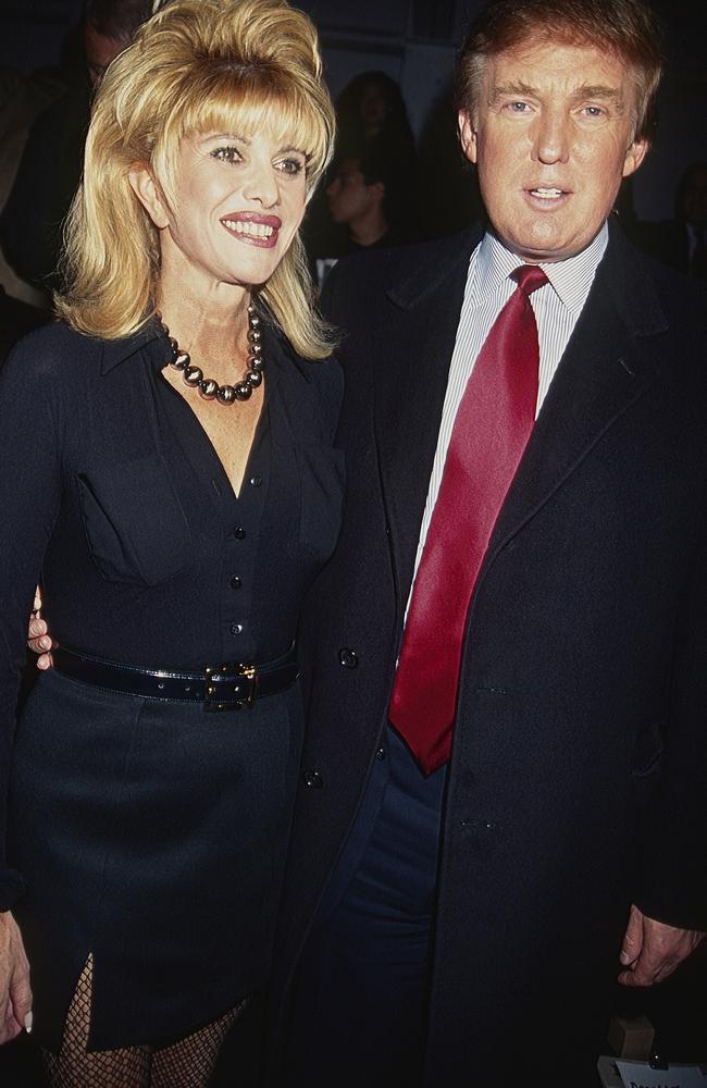 Ivana and Donald Trump pose together at New York fashion show together during their marriage. Picture: Rose Hartman/Getty Images