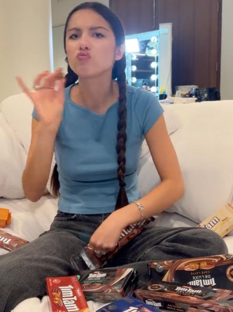 Pop star Olivia Rodrigo has fallen for the Tim Tam.