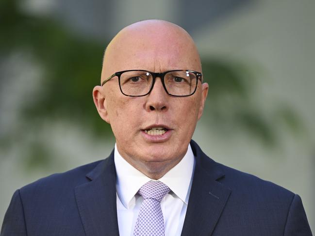 More people agree than disagree with the idea Peter Dutton is ready for government, according to the survey. Picture: NewsWire / Martin Ollman