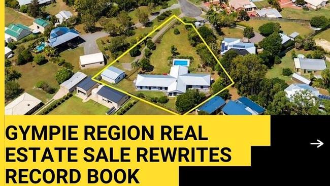 The sale of a home at Cooloola Cove for $680,000 has set a new record price for the suburb of the Gympie region.