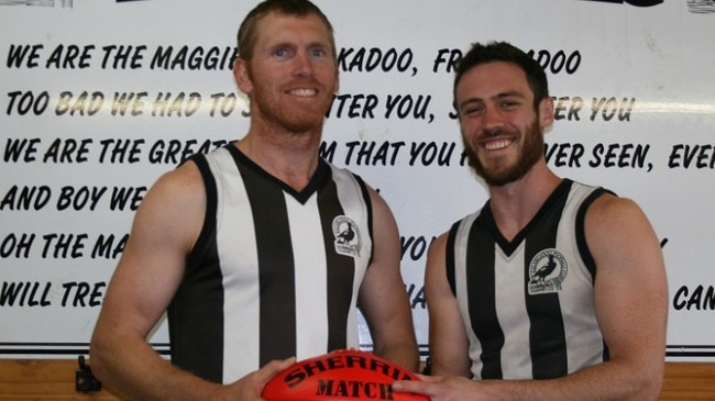 Brian Casey (left) was a star for Kalangadoo. Picture: Kalangadoo Football Club