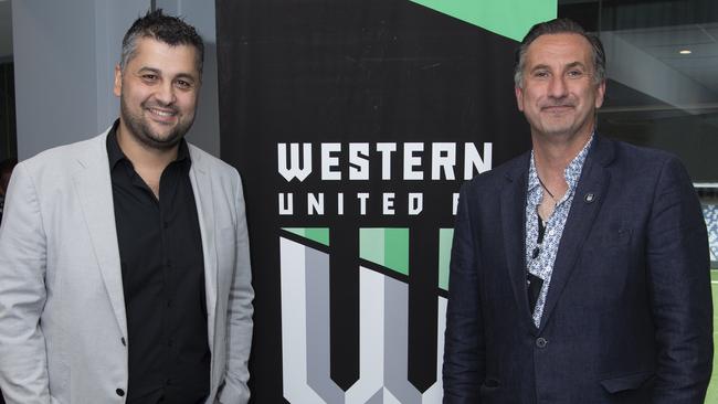 Western United officials Chris Pehlivanis (left) and Steve Horvat. Picture: Alan Barber