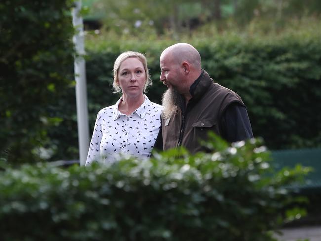 Miranda Maxwell with her partner at Gosford Local Court. Picture: Sue Graham