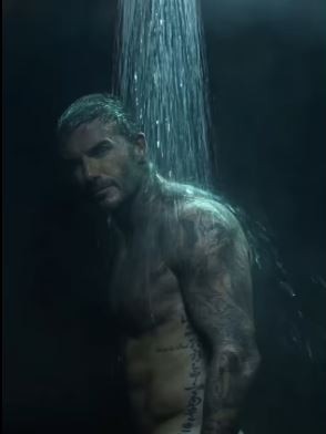 A shower scene from the new ad.