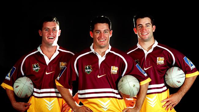 The Walker brothers in their Broncos kit in 1999. Picture: David Kapernick