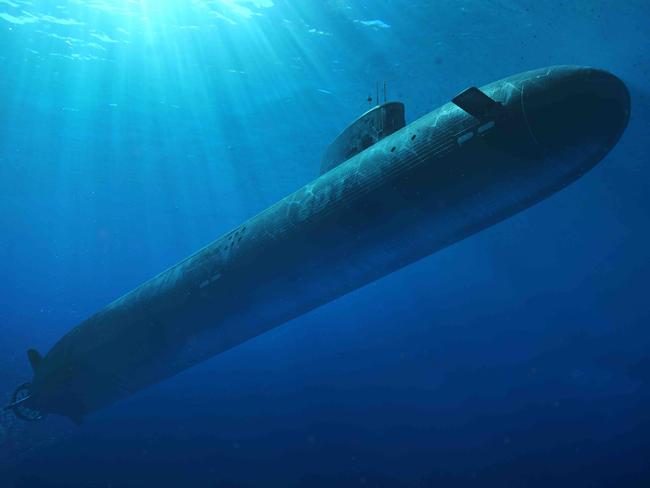 Imagery supplied by defence for coverage of the DSR -  Nuclear Powered Submarine - Virginia Class - Digital Mock-up Underwater