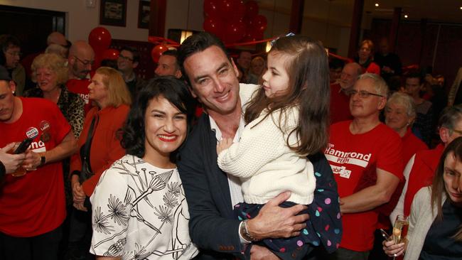 Tim Hammond with his wife Lindsay and daughter Sidney. He’s announced he’s leaving politics to spend more time with his young family. (Pic: Marie Nirme)