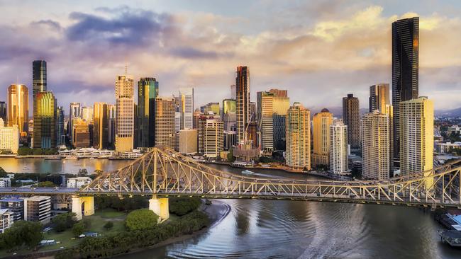 Developing Queensland - Brisbane skyline.