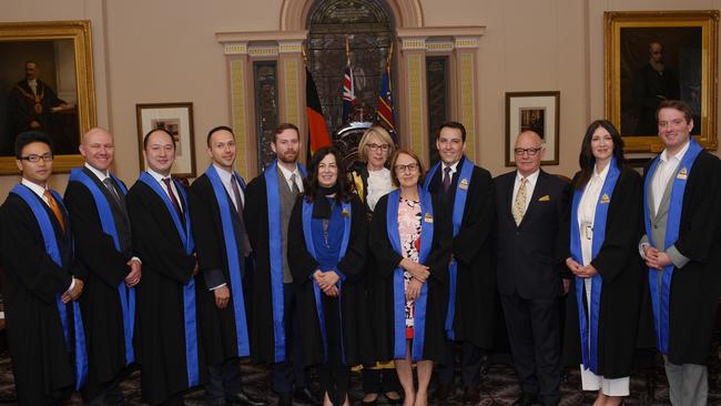 Current Adelaide City councillors (L-R) Jing Li, Mark Siebentritt, Simon Hou, Arman Abrahimzadeh, David Elliott, Carmel Noon, Lord Mayor Jane Lomax-Smith, Janet Giles, Henry Davis, Philip Martin, Mary Corous, Keiran Snape. Picture: City of Adelaide