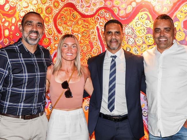 Adam Goodes and Michael O'Loughlin  GO Foundation luncheon.Adam Goodes, Emma & Paul Vandenbergh & Michael O'LoughlinImage/Russell Millard Photography