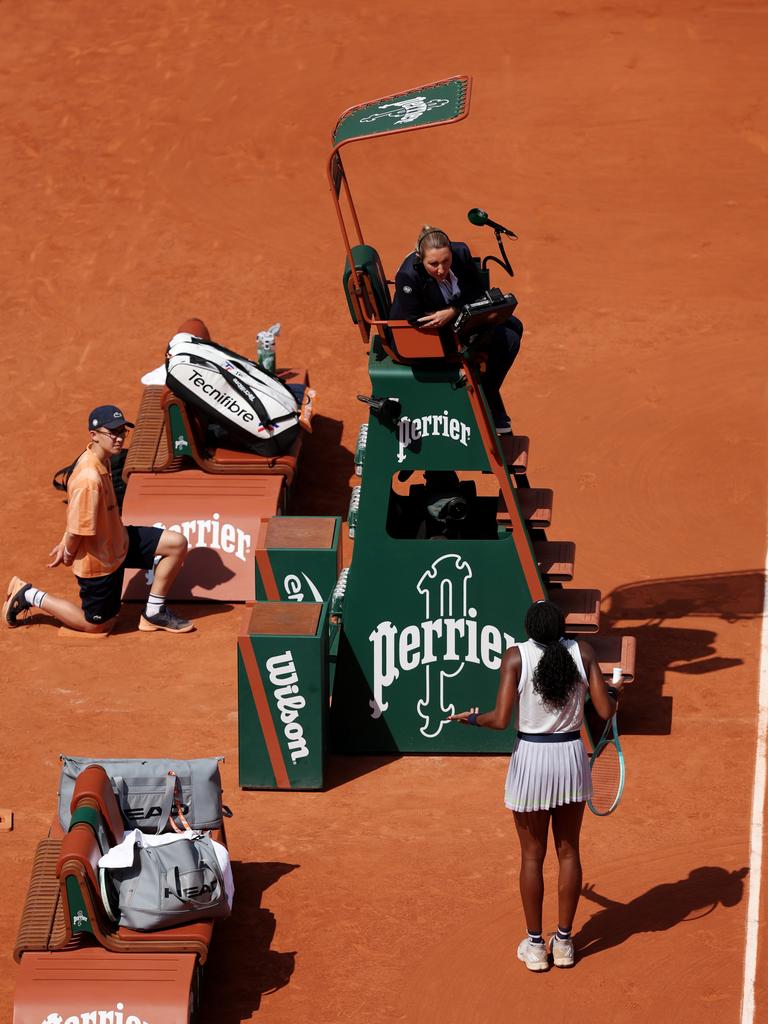 Coco Gauff had a point. Photo by Clive Brunskill/Getty Images.