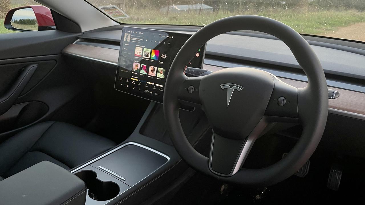 The Tesla Model 3’s cabin is vastly different to regular models.