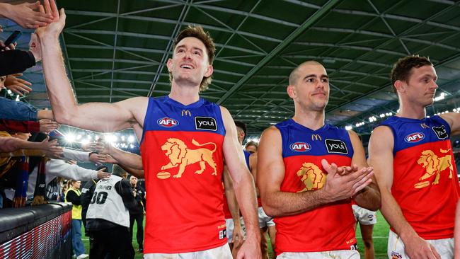 Harris Andrews will play game 200 this weekend. Picture: Dylan Burns/AFL Photos via Getty Images