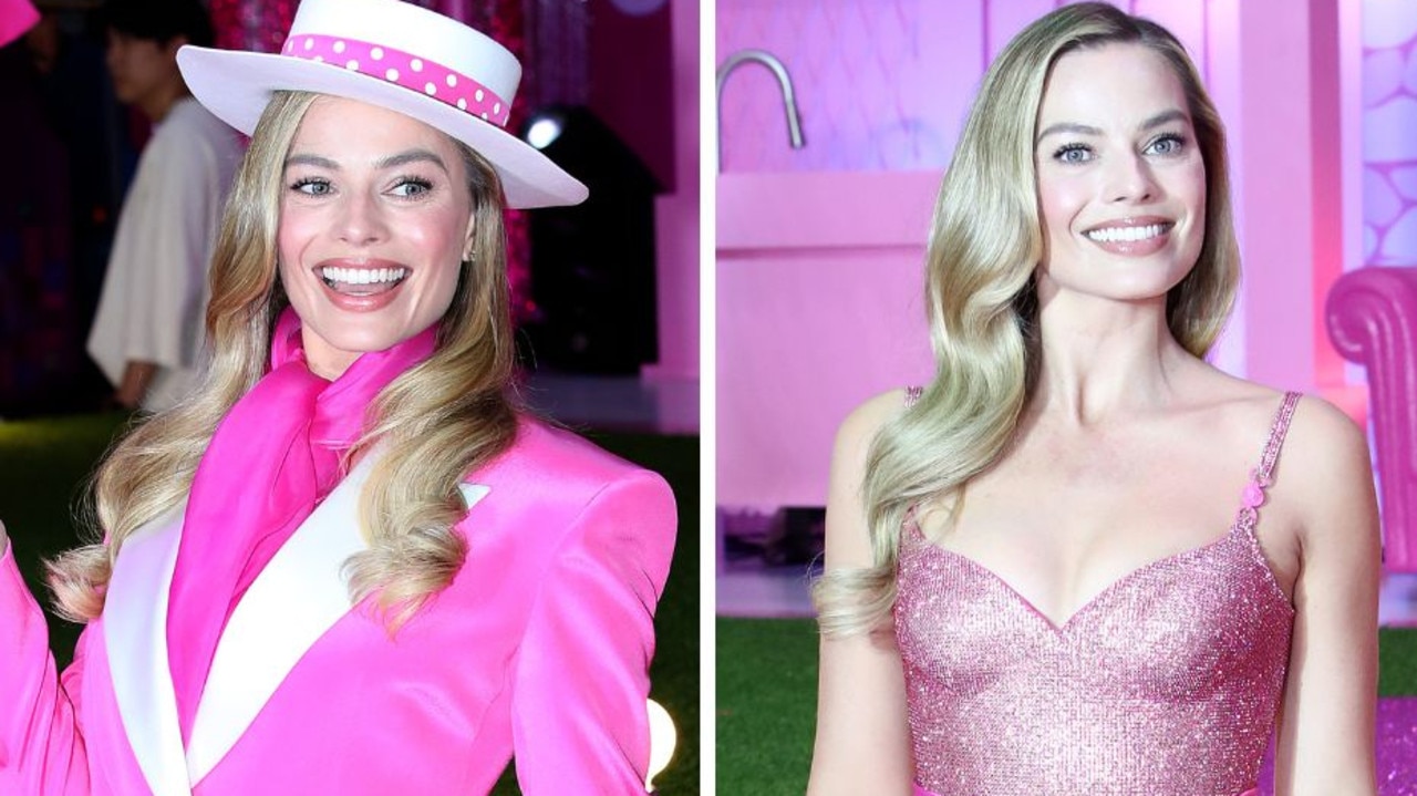 Barbie star Margot Robbie stuns in pink designer ensemble in Sydney