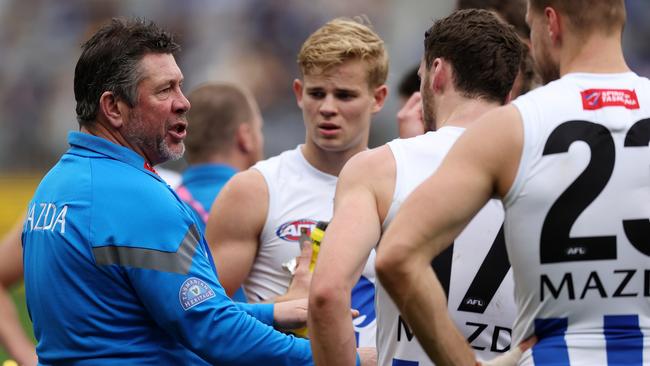 Brett Ratten stepped in as senior coach during Clarkson’s time away from football. Picture: Will Russell/AFL Photos via Getty Images.